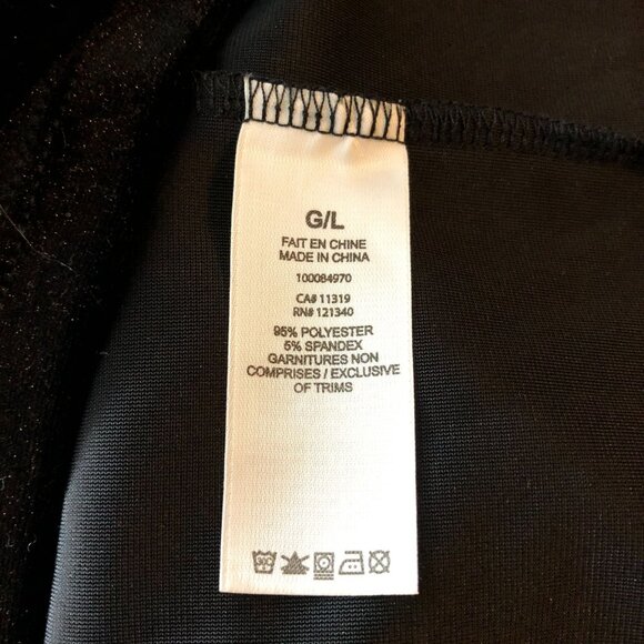 Dynamite Velvet Maxi Skirt Pull On Slit Back Goth Y2K Black L - Picture 4 of 4